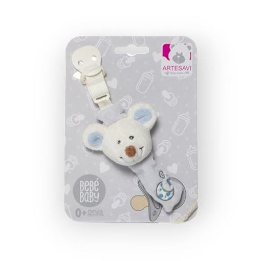Picture of BABY MOUSE PACIFIER HOLDER BLUE
